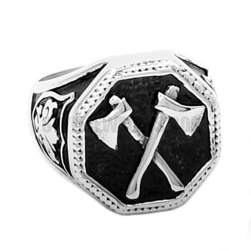 Slavic Perun Axe Ring Vintage Axe Ring Stainless Steel Fashion Men Ring Biker Axe Ring SWR0711 - Click Image to Close